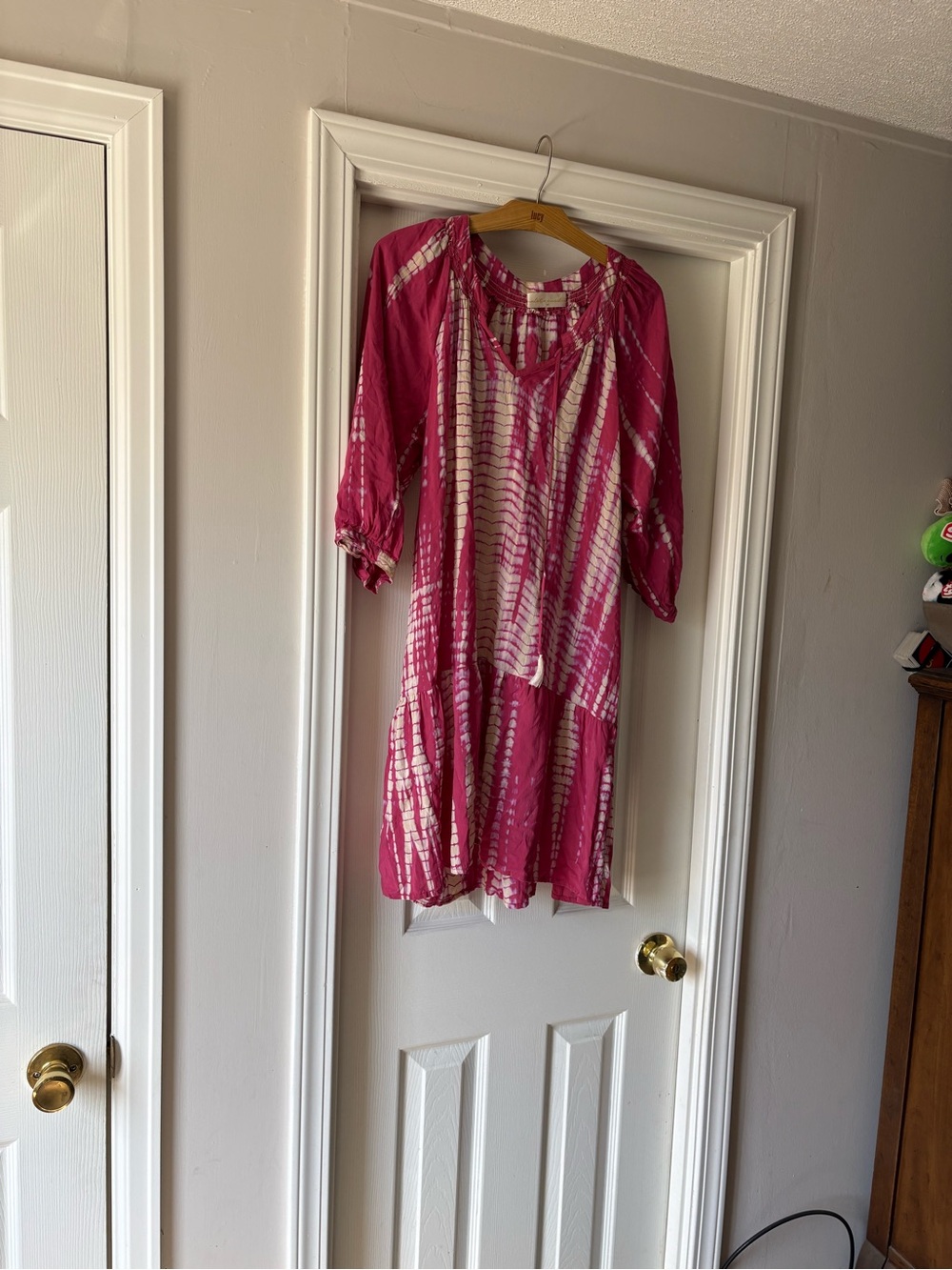 Natalie Martin Pink and White Tie-Dye Casual women’s ' Dress
